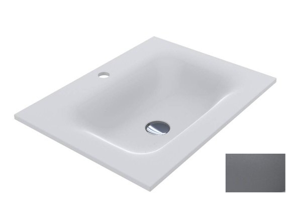 Раковина для ванної Miraggio Jessel 600 кварцовий пісок Mirastone сірий 0001463