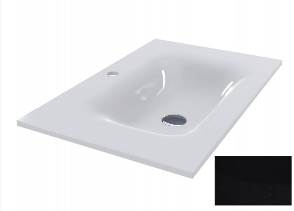 Раковина для ванної Miraggio Jessel 700 кварцовий пісок Mirastone чорний 0001466