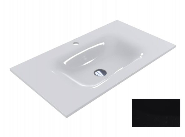 Раковина для ванной Miraggio Jessel 800 кварцевый песок Mirastone черный 0001468