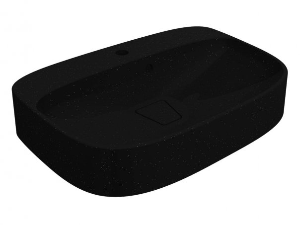 Раковина для ванной Miraggio Lifou 62,7х43,4 см кварцевый песок Mirastone черный 0000991