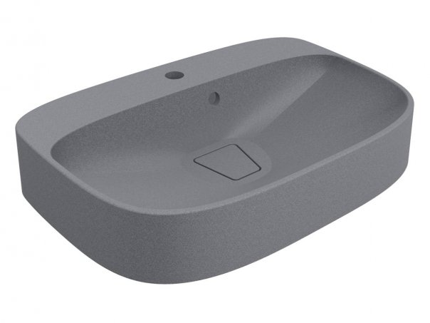 Раковина для ванної Miraggio Lifou 62,7х43,4 см кварцовий пісок Mirastone сірий 0000992