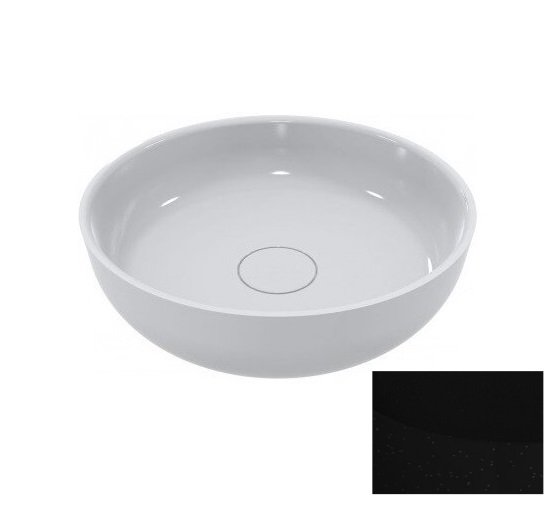 Раковина для ванної Miraggio Moon Ø40 см кварцовий пісок Mirastone чорний 0001304