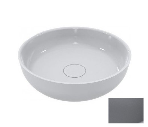 Раковина для ванної Miraggio Moon Ø40 см кварцовий пісок Mirastone сірий 0001495