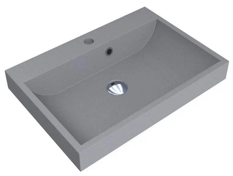 Раковина для ванної Miraggio Varna 600 кварцовий пісок Mirastone сірий 0000448