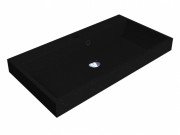 Раковина для ванної Miraggio Varna 800 кварцовий пісок Mirastone чорний 0000452