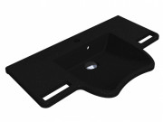 Раковина для ванной Miraggio Krakow 80х45,4 см кварцевый песок Mirastone черный 0000415