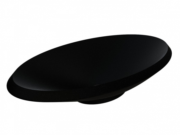 Раковина для ванной Miraggio Lex R 69х38 см кварцевый песок Mirastone черный 0000664