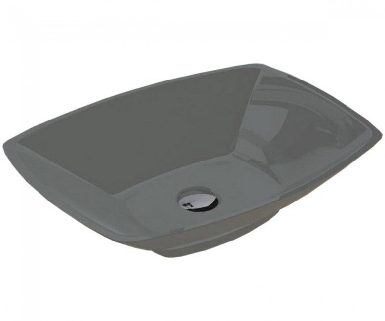 Раковина для ванной Miraggio Lex S 55,5х40 см литой мрамор Miramarble серый глянцевый 0000208