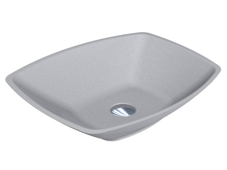 Раковина для ванной Miraggio Lex S 55,5х40 см кварцевый песок Mirastone серый камень 0000420