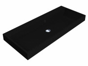 Раковина для ванной Miraggio Varna 1000 без отверстия под смеситель кварцевый песок Mirastone черный 0001181