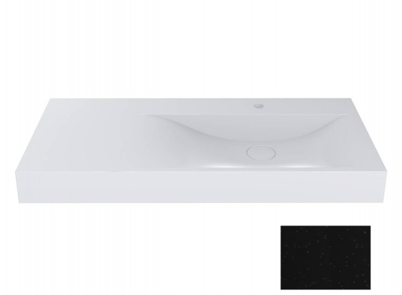 Раковина для ванної Miraggio Viola 1000 кварцовий пісок Mirastone чорний 0001503