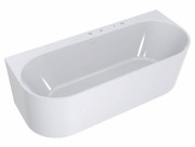 Ванна из искусственного камня Miraggio Bali 170х75 см с 4-мя отверстиями Miramarble белый 0001237