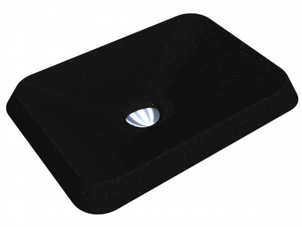 Раковина для ванной Miraggio Albena 44х31 см кварцевый песок Mirastone черный 0000374