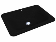 Раковина для ванної Miraggio California 61,4x45,6 см кварцовий пісок Mirastone чорний 0000386