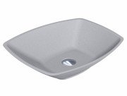 Раковина для ванной Miraggio Lex S 55,5х40 см кварцевый песок Mirastone серый камень 0000420