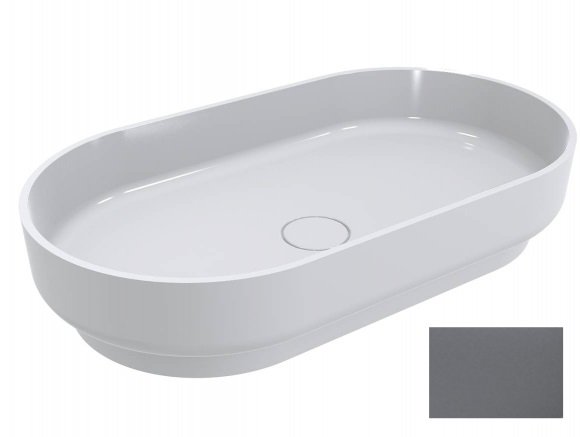 Раковина для ванной Miraggio Marta 750 кварцевый песок Mirastone серый 0001482