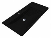 Раковина для ванной Miraggio Sacramento 100,1х48,1 см кварцевый песок Mirastone черный 0000436