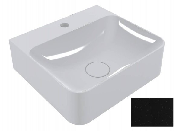 Раковина для ванной Miraggio Seed 43х39 см кварцевый песок Mirastone черный 0001499