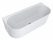 Ванна із штучного каменю Miraggio Bali 170х75 см з отворами під змішувач Miramarble білий матовий 0001184