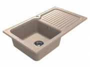 Миття для кухні Miraggio Orlean 86,1х49,6 см з 1 отвором чаша зліва кварцовий пісок Mirastone терра 0001286