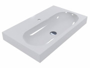 Раковина для ванної Miraggio Lights 79,9х47,4 см литий мармур Miramarble білий 0001712