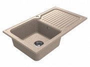 Мойка для кухни Miraggio Orlean 86,1х49,6 см с 1 отверстием чаша слева кварцевый песок Mirastone терра 0001286