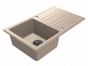 Мойка для кухни Miraggio Versal 75,8х46,2 см с двумя отверстиями кварцевый песок Mirastone терра 0001393