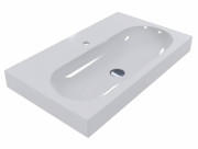 Раковина для ванной Miraggio Lights 79,9х47,4 см литой мрамор Miramarble белый 0001712