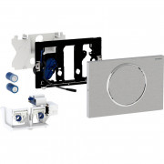 Кнопка смыва Geberit Sigma 10 питание от батареек с радиоприёмником нержавеющая сталь матовая 115.869.SN.6