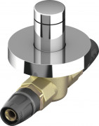 Кран шаровый Tece TECElogo скрытого монтажа 1/2 с декоративной рукояткой 20 хром 8780120