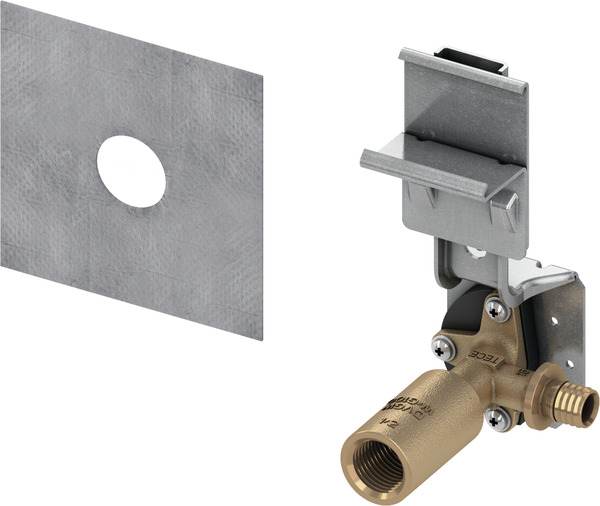 Монтажное соединение Tece TECEprofil для установки отдельного крана на несущей раме 9020051