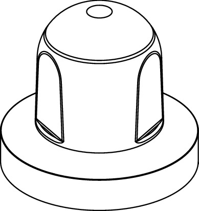 Рукоятка для шарового крана скрытого монтажа TECE TECEflex с декоративной розеткой 8780000
