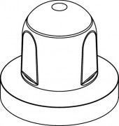 Рукоятка для шарового крана скрытого монтажа TECE TECEflex с декоративной розеткой 8780000