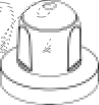 Рукоятка для шарового крана скрытого монтажа TECE TECEflex с декоративной розеткой 8780000