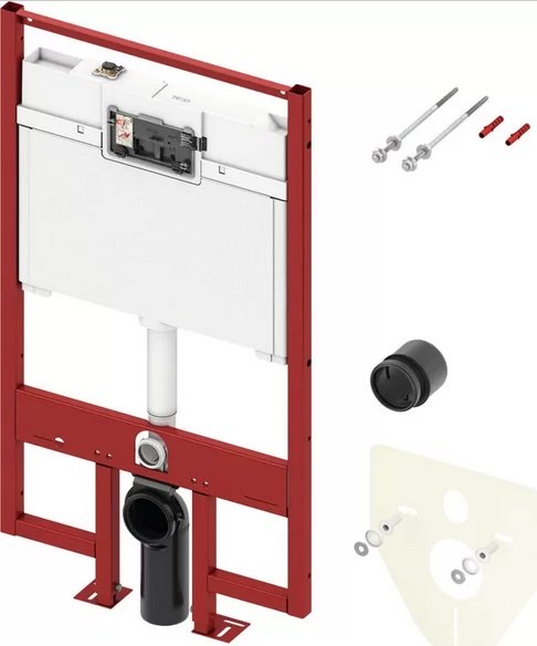 Система инсталляции для подвесного унитаза TECE с креплениями и комплектом звукоизоляции 9300065