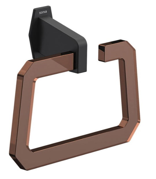 Держатель-кольцо для полотенец Sonia Luce латунь/акриловое стекло черный/коричневый 182572