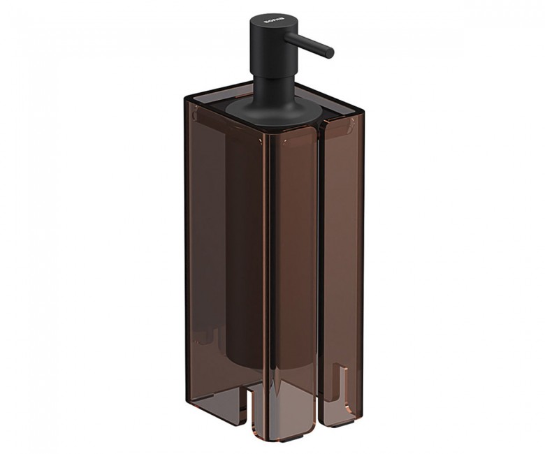 Диспенсер для рідкого мила Sonia Luce латунь/акрилове скло чорний/коричневий 182619