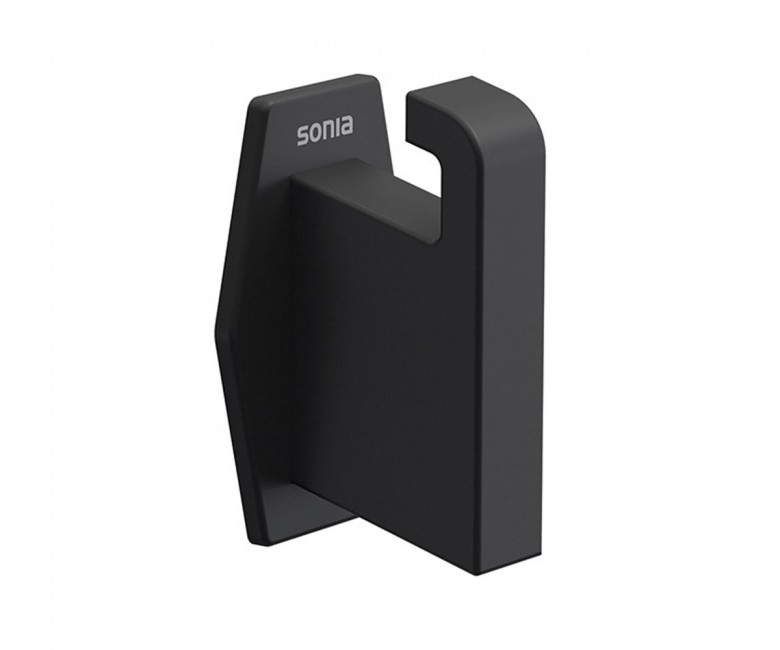 Крючок для ванной Sonia Luce одинарный латунь черный матовый 182497