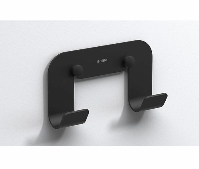 Гачок для ванної Sonia Quick подвійний алюміній чорний матовий 185276