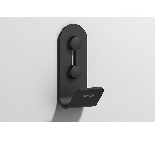 Крючок для ванной Sonia Quick одинарный алюминий черный матовый 188871