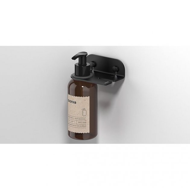 Крючок для ванной Sonia Quick с дозатором жидкого мыла алюминий черный матовый 185405