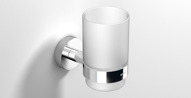 Стакан для зубных щеток Sonia Astral подвесной латунь/стекло хром 181339