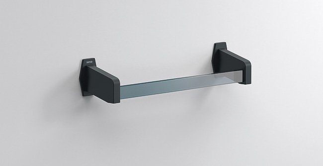 Держатель для полотенец Sonia Luce 30 см латунь/акриловое стекло черный 182435