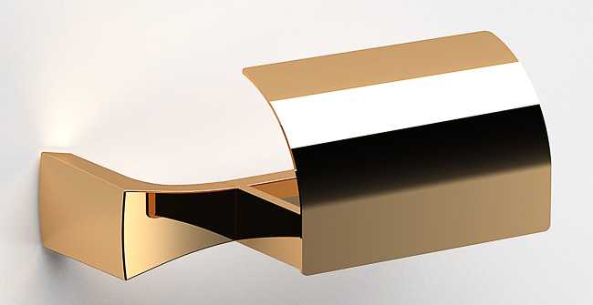 Держатель для туалетной бумаги Sonia S7 с крышкой латунь золото 38425