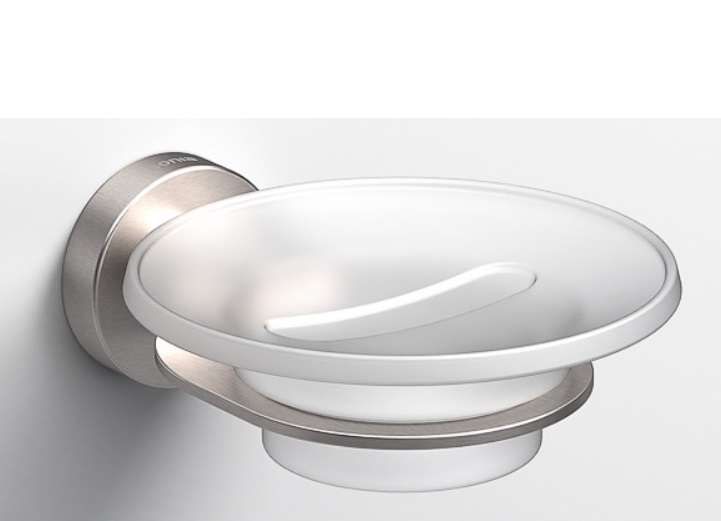 Мильниця для ванної Sonia Tecno Project підвісна латунь/скло матовий нікель 119431