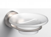 Мильниця для ванної Sonia Tecno Project підвісна латунь/скло матовий нікель 119431