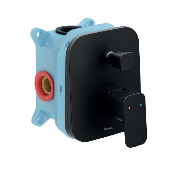 Смеситель для душа Ravak 10° Free black встраиваемый однорычажный черный матовый X070158