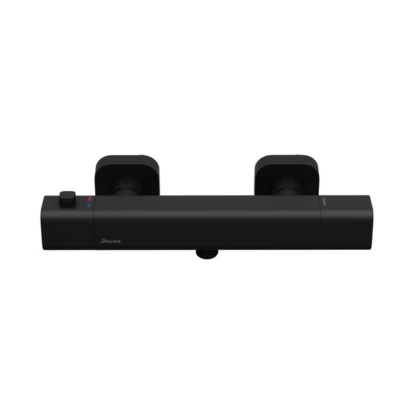 Термостат для душа Ravak 10° Free black двухвентильный черный матовый X070154