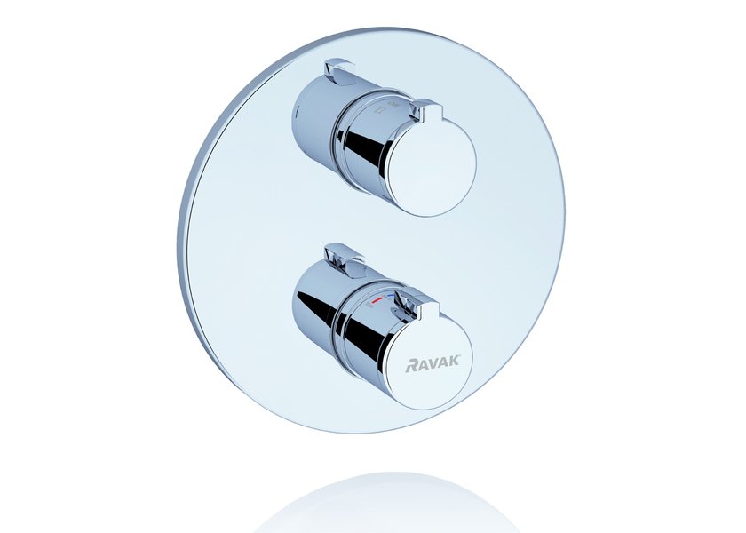 Термостат для душа Ravak Termo встраиваемый однорычажный хром X070037