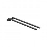 Держатель для полотенец Ravak 10° двойной поворотный 45,3 см латунь черный матовый X07P564